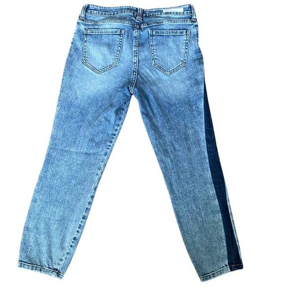 Cello Blue Side Stripe Straight Leg Crop Jeans Sz 7 - Picture 9 of 11